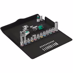 Set di bussole e inserti per avvitare 3/8" WERA Bicycle Set 7 - La dentatura fine con 72 denti permette un angolo di richiamo ...