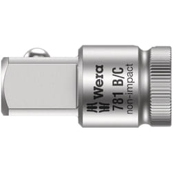 Wera - 05042673001 Parte di Connessione, 781 b/c Raccordo 3/8' - 1/2' x 36 mm, Cromato Opaco