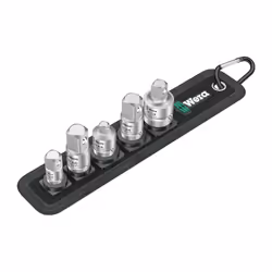 Wera 781/5 Set 1, Set di bussole, 1/4", Imperiale, 5 testina/e, 1/2,3/8", Acciaio al cromo vanadio