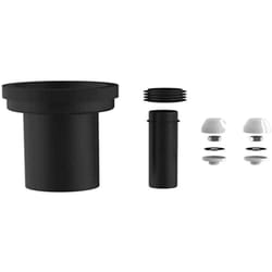 Sanit - Raccordo per wc da 180 mm (dn 90, Colore Bianco, Adatto per wc a Parete, Tubo di Collegamento da 45 mm + connettore per Tubo di Scarico +
