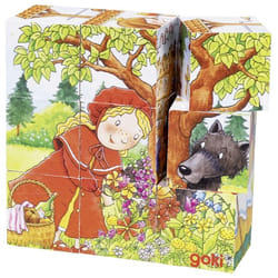 Goki 57542 Puzzle a blocchi 9 pz Cartoni