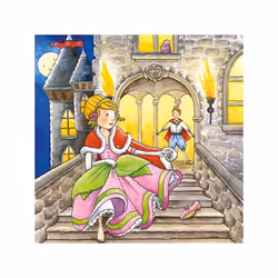 Goki 57542 Puzzle a blocchi 9 pz Cartoni