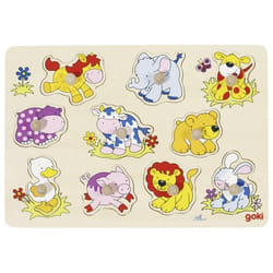 Goki 57838 puzzle Puzzle con formine 10 pz Animali