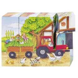 Goki 57839 Puzzle a blocchi 12 pz Fattoria