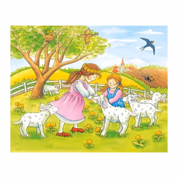 Goki 57839 Puzzle a blocchi 12 pz Fattoria