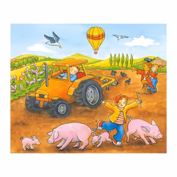 Goki 57839 Puzzle a blocchi 12 pz Fattoria - Vista aggiuntiva 7