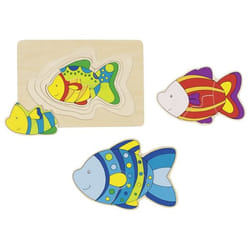 Goki 57897 Puzzle con formine 11 pz Animali