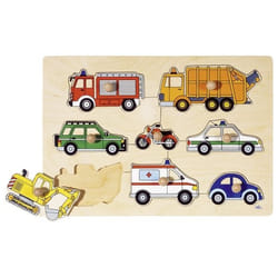 Goki 57996 puzzle Puzzle con formine 8 pz Veicoli