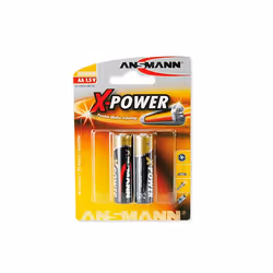Ansmann Mignon AA, Batteria monouso, Stilo AA, Alcalino, 1,5 V, 2 pz, Nero