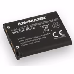 Ansmann A-NIK EN EL 10, 650 mAh, 3,7 V, Ioni di Litio