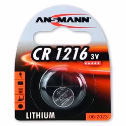 Ansmann 3V Lithium CR1216, Batteria monouso, CR1216, Litio, 3 V, 1 pz, Argento