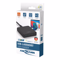 Ansmann DC465PD Ordinateur portable, Smartphone Noir Secteur Charge rapide Intérieure - Vista aggiuntiva 8