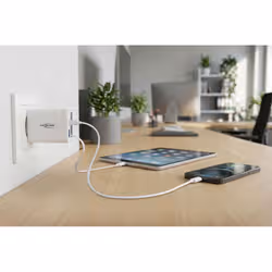 Ansmann 1001-0186 Caricabatterie per dispositivi mobili Tablet, Smartphone Bianco AC Ricarica rapida Interno - Vista aggiuntiva 2