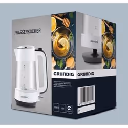 Grundig WK 5860 bollitore elettrico 1,7 L 2400 W Nero, Bianco