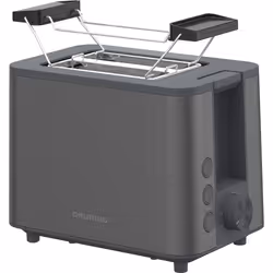 Grundig TA 7340 Inox Ekmek Kızartma Makinesi, 2 fetta/e, Antracite, Acciaio inox, Pulsanti, Manopola, 950 W, Cina