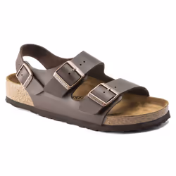 Birkenstock Milano, Sandali, Unisex, Adulto, Dark Brown, Monocromatico, Chiusura con fibbia