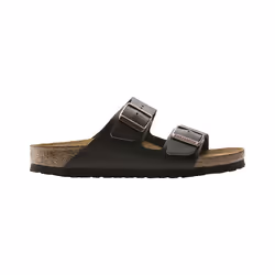 Sandalo unisex in pelle marrone di alta qualità, modello Arizona di Birkenstock.