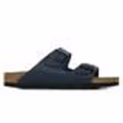 Sandalo Arizona Sretta unisex in pelle blu di Birkenstock.