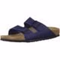 Sandalo Arizona Sretta unisex in pelle blu di Birkenstock.