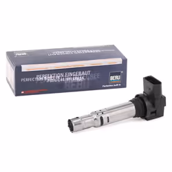 Bobina d'accensione; BERU; 4 12 Spark Spring 1 Tipo di raccordo SAE, con cappuccio candela accensione 14; per VOLKSWAGEN, SEA ...