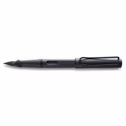 Lamy Safari, Nero, Sistema di riempimento della cartuccia, Blu, Plastica, Pennino per corsivo, Acciaio cromato