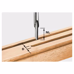 Festool HS S8 D 4/15, Punta per scanalatura a V, 48 mm, 1,5 cm, 4 mm, 1 pz
