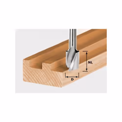 La fresa elicoidale per scanalature HS Spi S8 di Festool indicata per giunzione a pettine FZ 6 e a coda di rondine aperta SZO ...