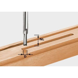 Hw S8 Fresa per scanalature monotagliente - 4 x 10 x 45 mm - Festool