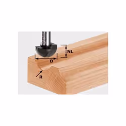 La fresa a raggio convesso HW S8 di Festool è un afresa con gambo diametro 8 mm.Festool offre per ogni fresa a raggio convess ...