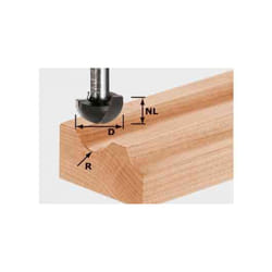Hw S8 Fresa a raggio convesso - 8 x 8 x 38 x 4 mm - Festool