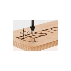 491003 Festool Frese per incisioni hw S8 D11/60°