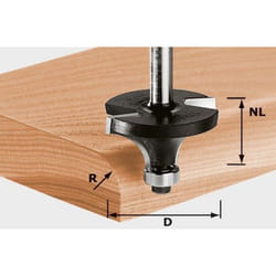 Fresa a raggio concavo hw S8 D22,7/R5 kl - 491012 - Festool