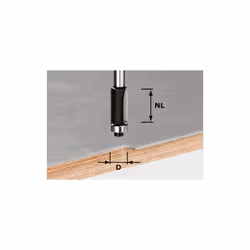 Festool Rifilatore HW S8 D12,7/NL25 Vantaggi e benefici Fresa a filo con cuscinetto a sfera in basso, in modo da fresare a fi ...