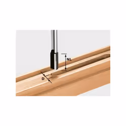 La fresa per scanalature HW S8 bitagliente di Festool è realizzata in metallo duro in carburo di tungsteno, queste frese sono ...