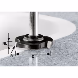 Festool Fresa piana HW D 52/R1ss S12 - 492701 Vantaggi e benefici Grazie al diametro di 52 mm e ai tre taglienti in metallo d ...