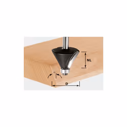 Festool Fresa per smussi HW S8 D38,5/23/30° Vantaggi e benefici La fresa a smussare può essere utilizzata con e senza cuscine ...