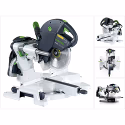 Volume di consegna: - 1x sega trasversale Festool KS 120 - 1x strumento di lavoro - 1x lama universale Festool HW W60 - 1x mo ...