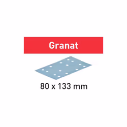 Festool Abrasivi Granat 80x133 P40 GR/10 L'abrasivo universale con caratteristiche speciali. Vantaggi e benefici Abrasivo Uni ...