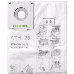 Festool Sacchetto filtro di sicurezza FIS-CTH 48/3 - 497542 Lavorare in sicurezza nonostante polveri pericolose. Vantaggi e b ...