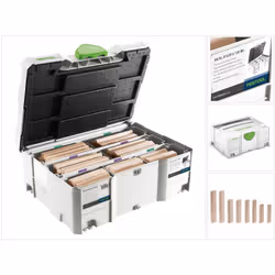 Volume di consegna: - 1x Festool Domino XL Sort. DS/XL D12/D14 128 BU ( 498205 ) - 1x SYSTAINER SYS 2 T-LOC Descrizione del p ...