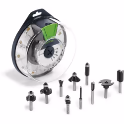 Dotazionefresa per copiare a filo HW D12,7/NL25 KL, punte per giunzioni HW D5 x 30 Z, fresa per scanalature HW D10/20 con tag ...