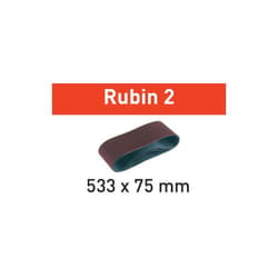 499158 Festool Nastro abrasivo Rubin 2 L533x75 P100 RU/10