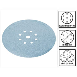 Stf D225/8 Dischi abrasivi in granato 225 mm planex P120 gr / 25 pezzi ( 499638 ) - Festool