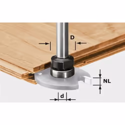 Festool Alberino fresa S8 1,5-5 KL16 - 499803 Vantaggi e benefici Il cuscinetto a sfera assicura una profondità di fresatura  ...