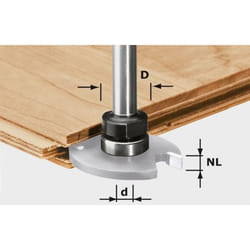 Hw S8 Alberino fresa - 16 x 6 x 43 x 16 mm - Festool
