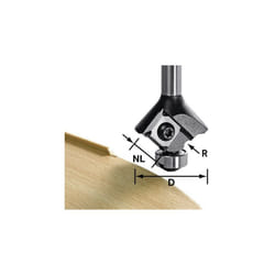 Placchette reversibili per fresa a raggio concavo S8 hw R1 D28 KL12,7 ofk - 499811 - Festool