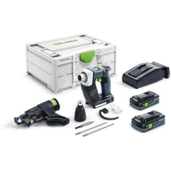Festool - Avvitatore placo dwc 18-4500 hpc 4.0 I-Plus - 2 Batterie 4,0 Ah, caricabatterie + accessori - 576502
