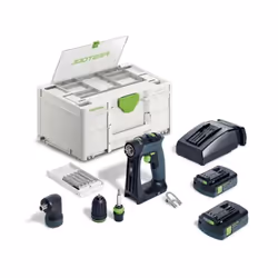 Festool Set trapano-avvitatore a batteria CXS 18 C 3.0 - 576884 Codice articolo: 576884 EAN: 4014549383230 Peso spedizione: 4 ...