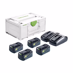 Festool Energy set SYS 18V 4x5,2/TCL 6 DUO, Set batteria e caricabatterie, Ioni di Litio, 5,2 Ah, 18 V, Festool, 220 - 240 V