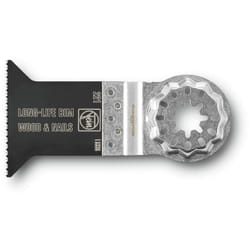 Fein - E-Cut Long Life Lama da taglio, Conf. 3 pz., Larghezza 65 mm, Lunghezza 50 mm, Attacco Starlock Plus, Lama bimetallica con dentatura stretta